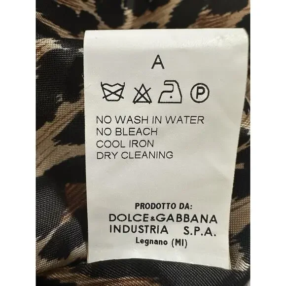 Dolce & Gabbana Jacket Denim Linen Leopard Italy Women's Eu 40 US 6 - Picture 16 of 16